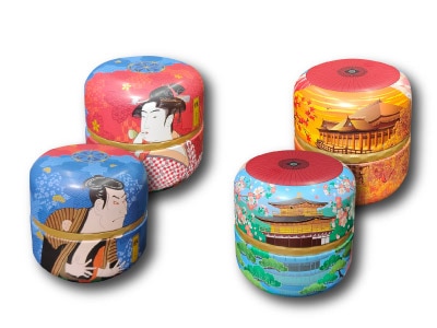 日本の雅 お茶缶 京都・浮世絵 八女茶セット | 日本の逸品 お茶