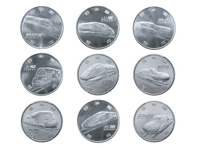 新幹線鉄道開業50周年記念 百円クラッド貨幣9種コンプリート