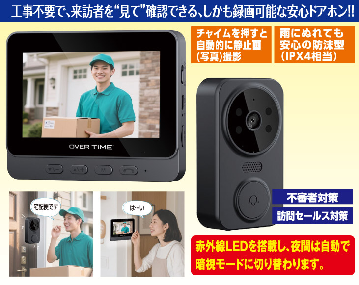 【未使用】カメラ付きコードレステレビドアホン カメラ付きコードレステレビドアホン | AV家電 | 優生活