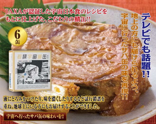 若狭宇宙鯖缶（醤油味）6缶セット | 缶詰 | 優生活
