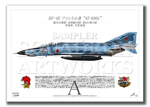 RF-4E ファントムⅡ　第501飛行隊　 “47-6901” 洋上迷彩　シャークマウス  （A2サイズ Profiles)