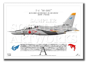 T-4　第13飛行教育団　“86-5607”  （A4サイズ Prints)
