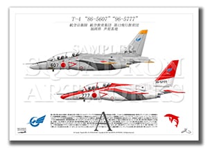 T-4　第13飛行教育団　2機ver  （A3サイズ Prints)