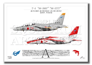 T-4　第13飛行教育団　2機ver  （A4サイズ Prints)
