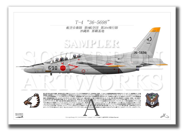 T-4　第204飛行隊　“36-5698”  （A3サイズ Prints)