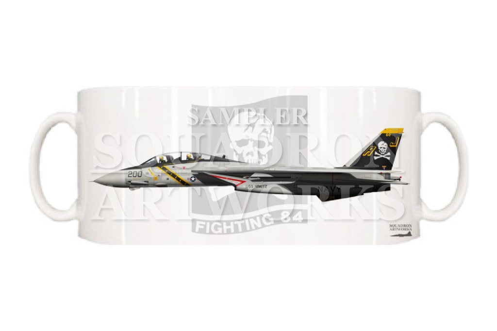 マグカップ　F-14A トムキャット VF-84 ジョリー・ロジャース “160386”