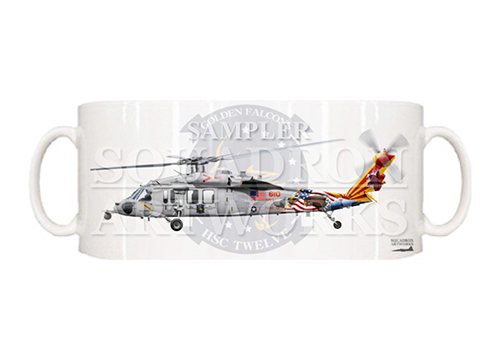 マグカップ　MH-60S ナイトホーク HSC-12 ゴールデンファルコンズ Showbird “167832”