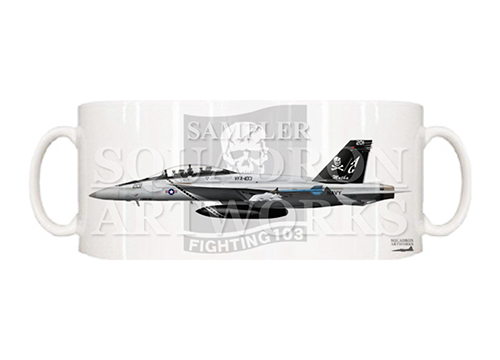 マグカップ　F/A-18F スーパーホーネット VFA-103 “ジョリーロジャース” 2015　Matha　 Showbird “166621”