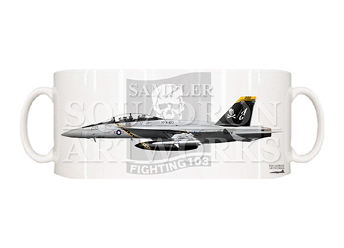 マグカップ　F/A-18F スーパーホーネット VFA-103 “ジョリーロジャース” 2017 Showbird “168493”