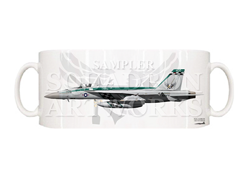 マグカップ　F/A-18E スーパーホーネット VFA-195 “ダムバスターズ” 2015 Showbird “166901”