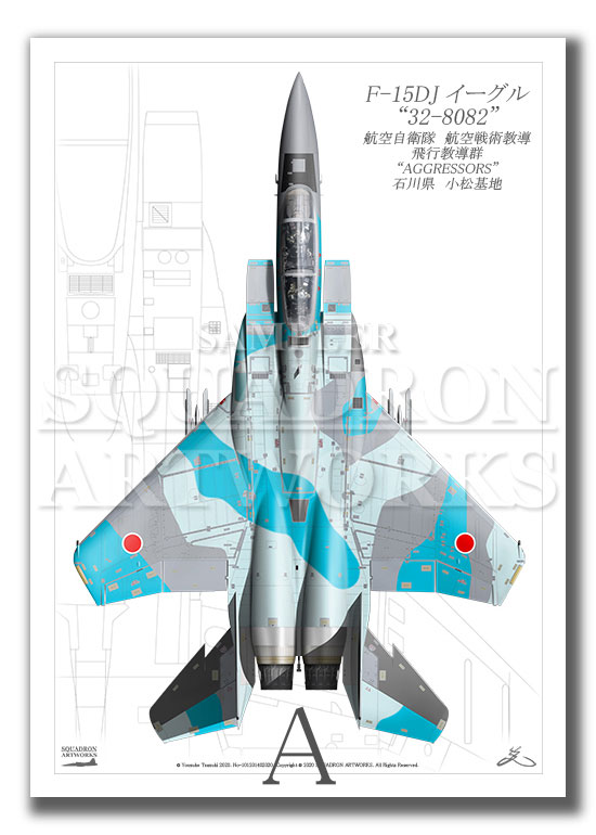 Top view 縦向き” F-15DJ イーグル 飛行教導群 “32-8082” RAMUNE （A2