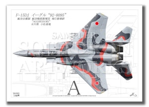 Top view  F-15DJ롡ԶƳ92-8095 A4 Prnts)