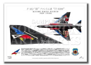 F-4EJ "改" 第302飛行隊　F-4 final "黒塗装"　Tail-Top　（A4サイズ Prints)