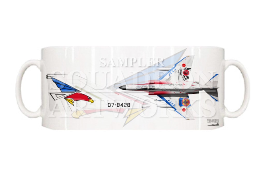 マグカップ　F-4EJ "改"  第302飛行隊　F-4 final "白塗装" Tail-Top