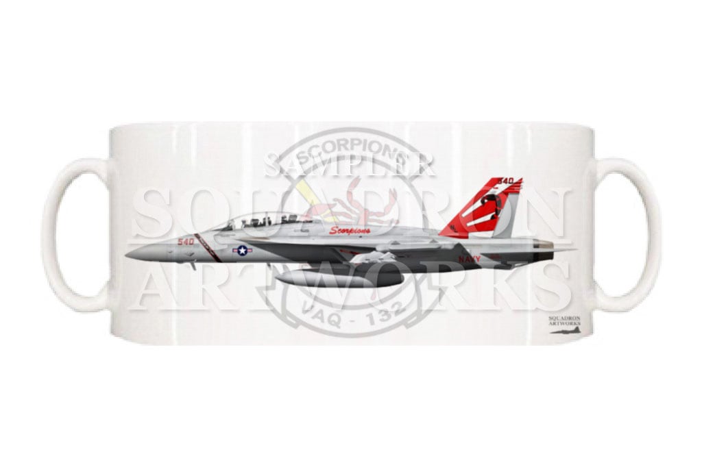 マグカップ　EA-18G グラウラー VAQ-132 “スコーピオンズ” 2021 Showbird “168251”