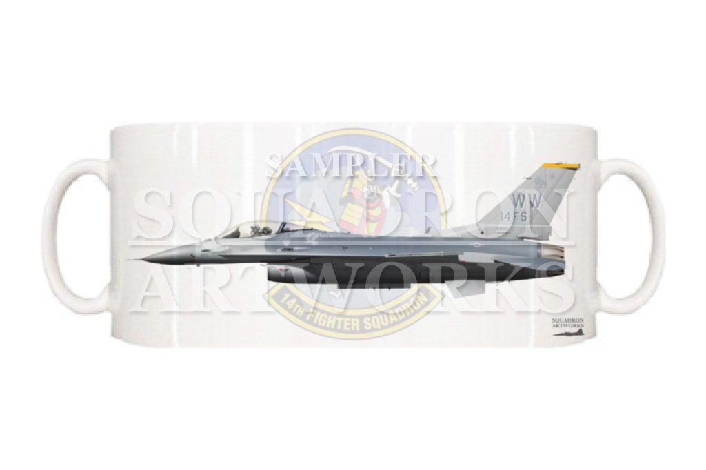 マグカップ　F-16C　14th FS　“90-0825”