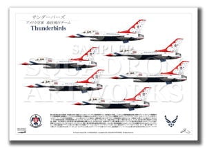 F-16C Thunderbirds 6機ver  （A4サイズ Prints)