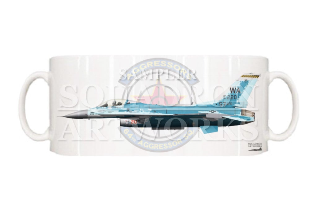 マグカップ　F-16C　64th Aggressor Squadron　“84-1220”