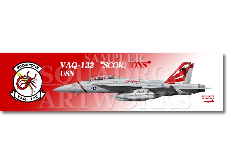 【ステッカー】　EA-18G グラウラー VAQ-132 “スコーピオンズ” 2021 Showbird “168251”