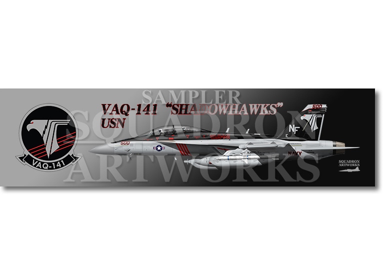 涼感クールマフラータオル　EA-18G グラウラー VAQ-141 “シャドウホークス” 2015 Showbird “166928”