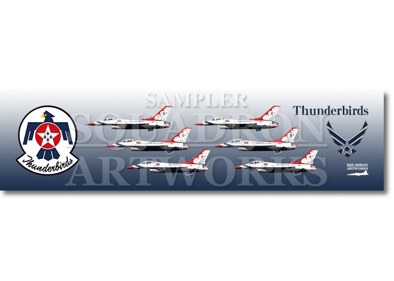 【ステッカー】　F-16C Thunderbirds 6機ver