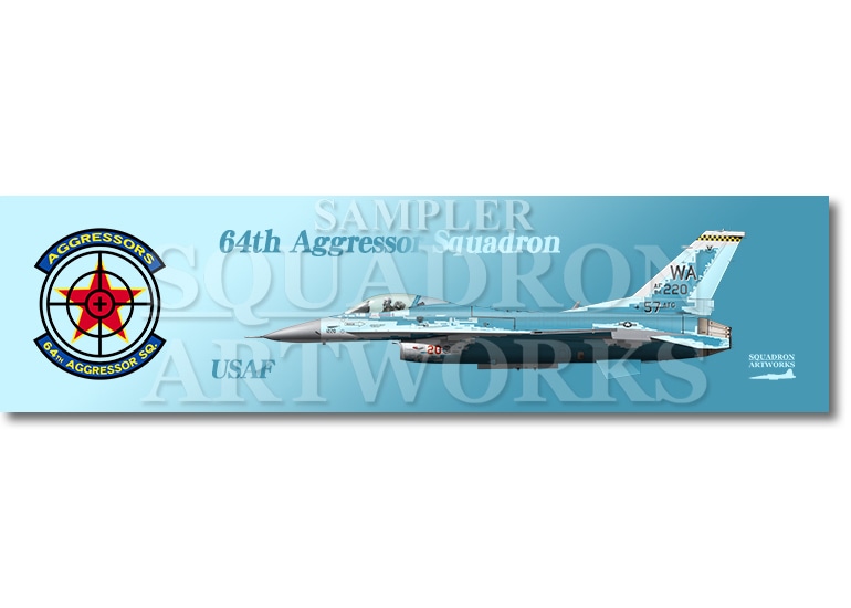 【ステッカー】　F-16C　64th Aggressor Squadron　“84-1220”