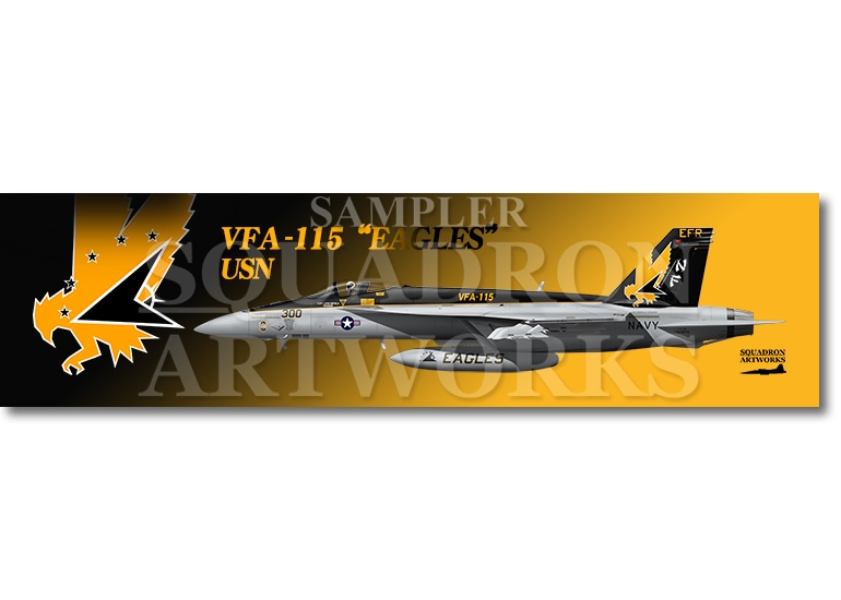 涼感クールマフラータオル F/A-18E スーパーホーネット VFA-115 “イーグルス” 2016 Showbird “166859”