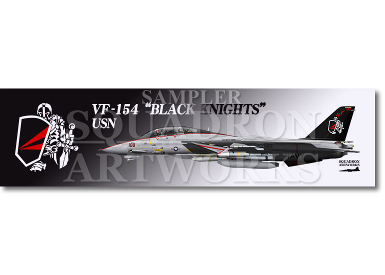 ☆マグネット☆彡 F-14A トムキャット VF-154 ブラックナイツ 2000