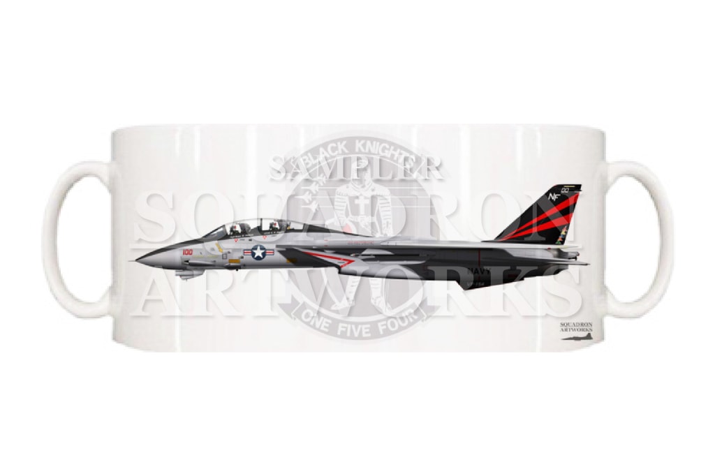 マグカップ　F-14A トムキャット VF-154 ブラックナイツ 1995 Showbird “161621”
