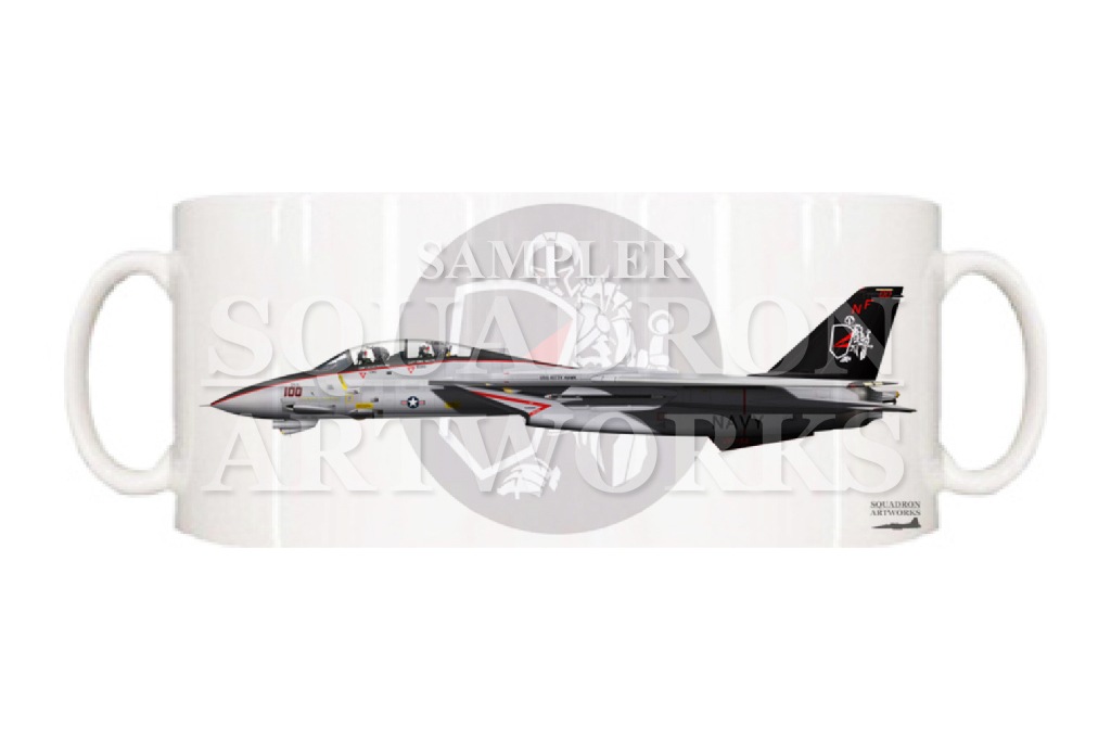 マグカップ　F-14A トムキャット VF-154 ブラックナイツ 2000 Showbird “161621”