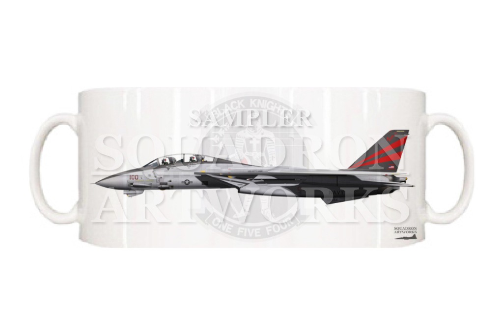 マグカップ　F-14A トムキャット VF-154 ブラックナイツ 2003 Showbird “161866”