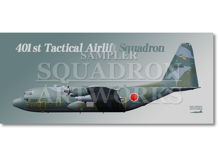 フェイスタオル C-130H　第401飛行隊　“05-1085”