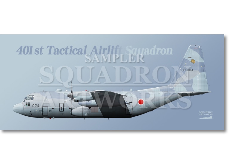 フェイスタオル C-130H　第401飛行隊　“45-1074”