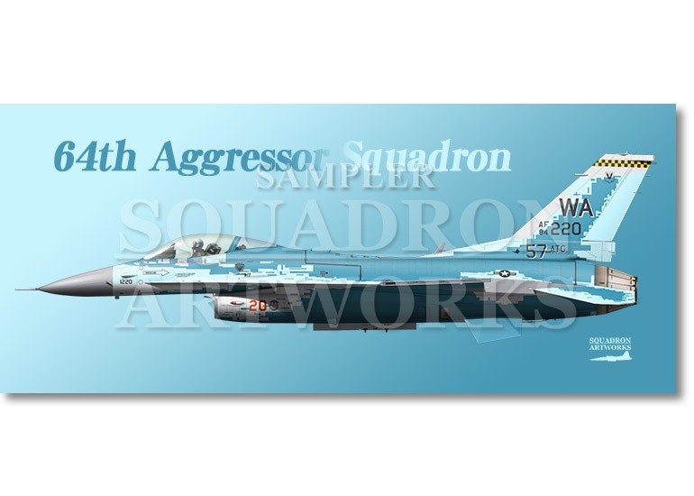 フェイスタオル F-16C　64th Aggressor Squadron　“84-1220”