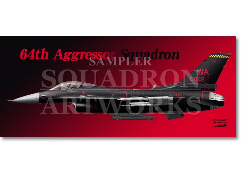 フェイスタオル F-16C　64th Aggressor Squadron　“89-2048”