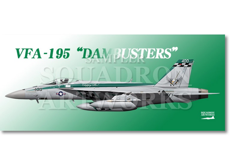 フェイスタオル VFA-195 “ダムバスターズ” 2016 Showbird “166901”