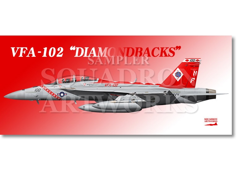 フェイスタオル VFA-102 “ダイヤモンドバックス” ＃100　 Showbird “166915”