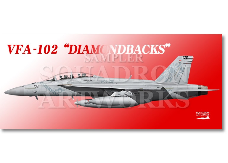 フェイスタオル VFA-102 “ダイヤモンドバックス” ＃102　 Showbird “166917”