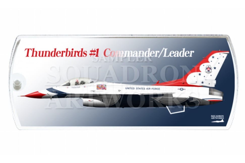 ドッグタグキーホルダー　F-16C Thunderbirds