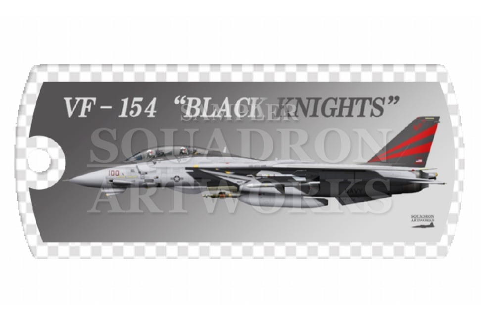 ドッグタグキーホルダー F-14A トムキャット VF-154 ブラックナイツ
