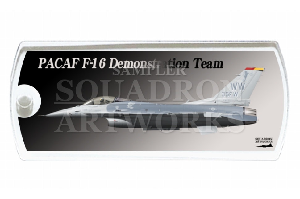 ドッグタグキーホルダー　PACAF F-16 Demo Team　“91-0357”