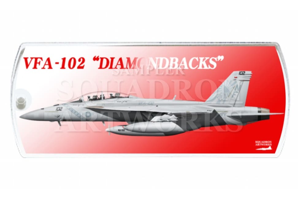 ドッグタグキーホルダー　VFA-102 “ダイヤモンドバックス” ＃102