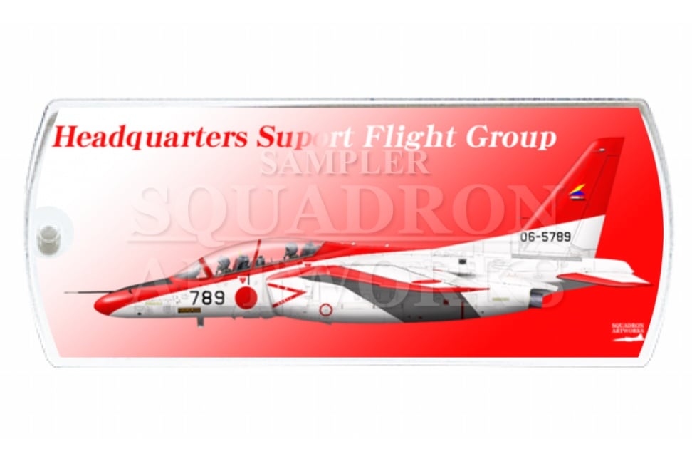 ドッグタグキーホルダー　T-4　司令部支援飛行隊　“06-5789”
