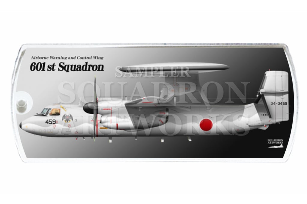 ドッグタグキーホルダー　E-2C　ホークアイ　第601飛行隊　"34-3459"