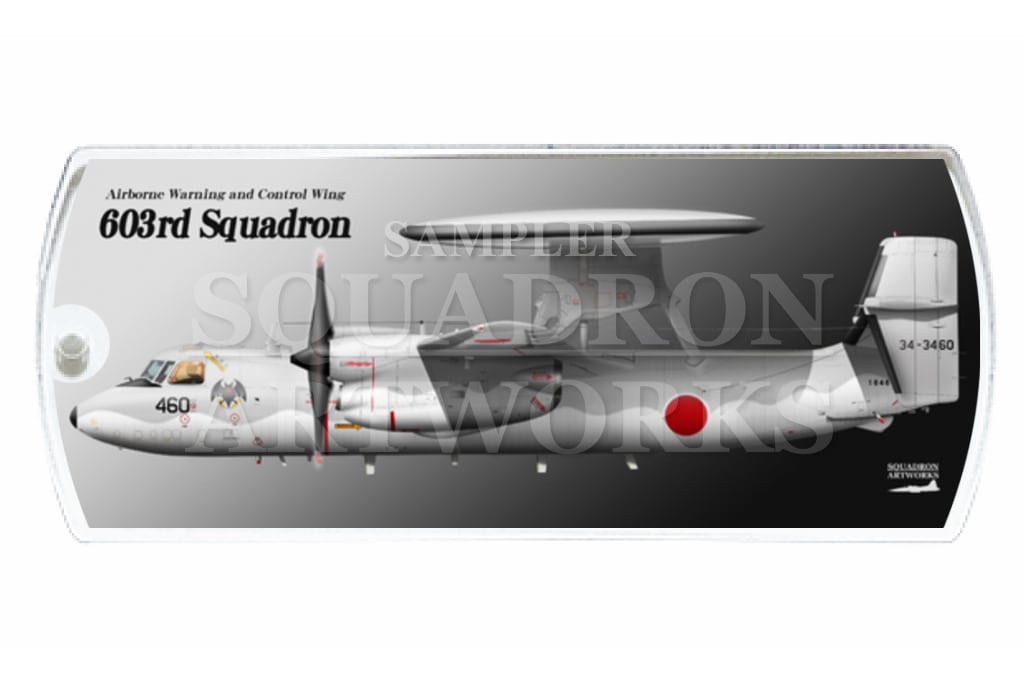 ドッグタグキーホルダー　E-2C　ホークアイ　第603飛行隊　"34-3460"