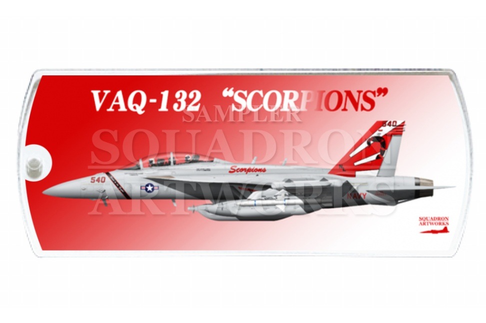 ドッグタグキーホルダー　EA-18G グラウラー VAQ-132 “スコーピオンズ” 2021 Showbird