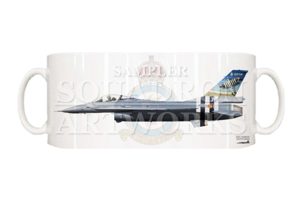 マグカップ　F-16A 350th Squadron 75 YEARS D-DAY