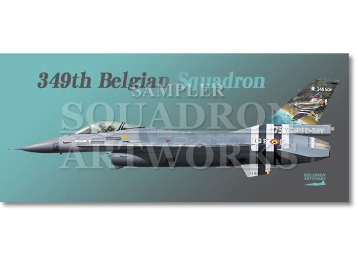 フェイスタオル F-16A 349th Squadron 75 YEARS D-DAY