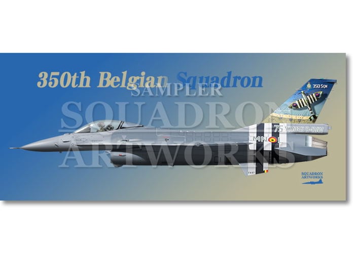 フェイスタオル F-16A 350th Squadron 75 YEARS D-DAY