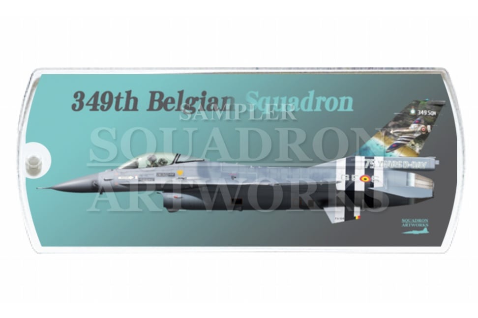 ドッグタグキーホルダー　F-16A 349th Squadron 75 YEARS D-DAY